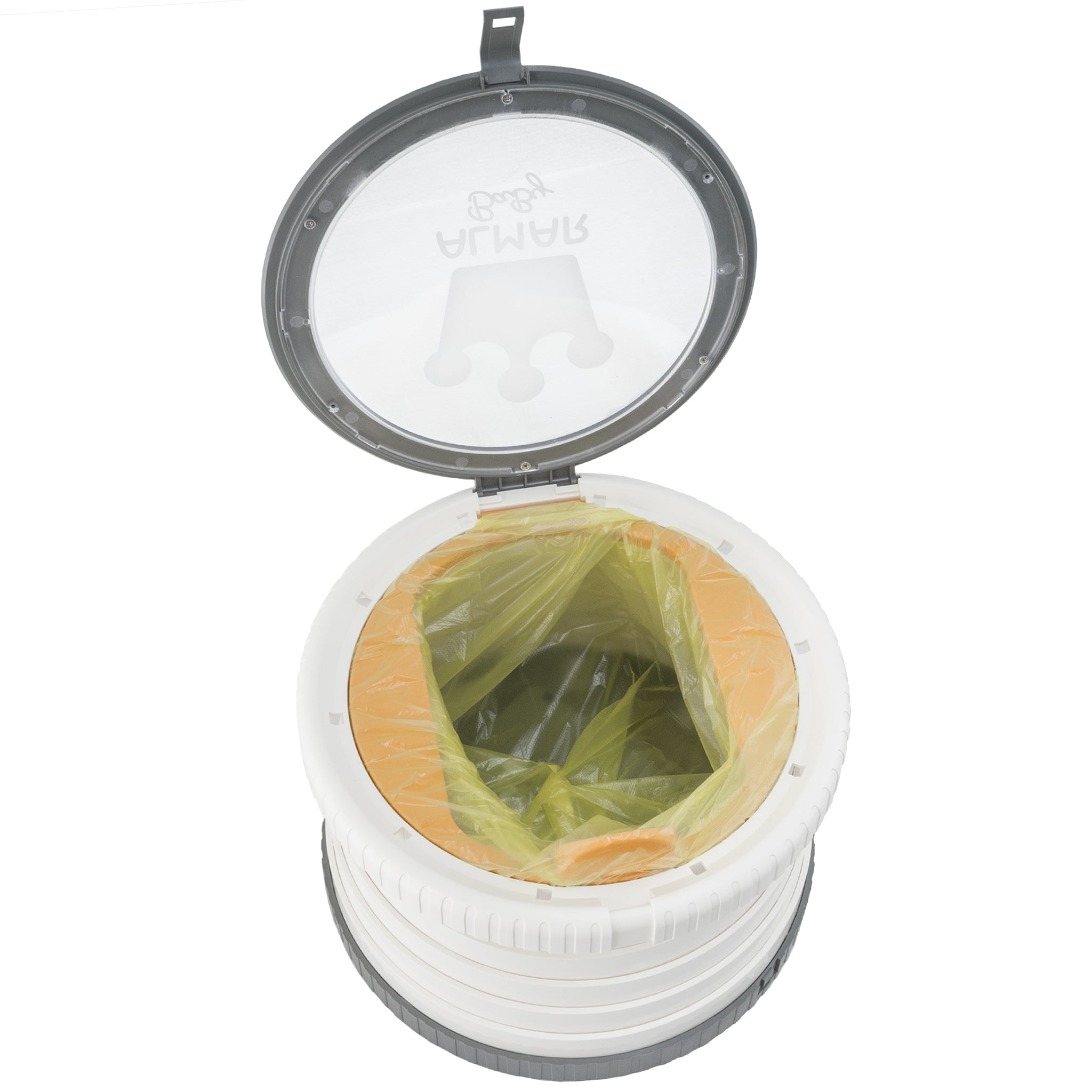 Orinal plegable portátil con tapa