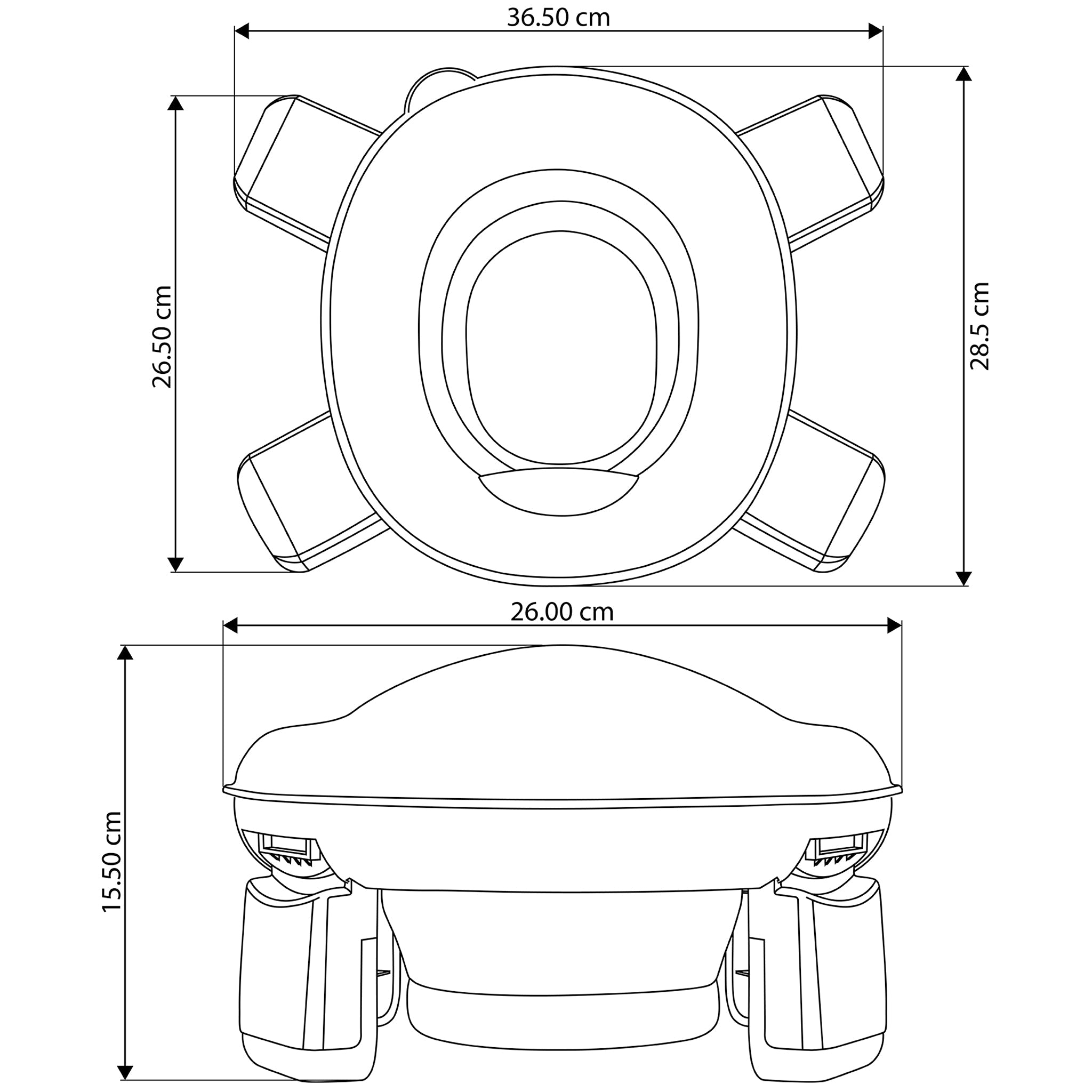 Orinal portátil 2 en 1 reductor WC
