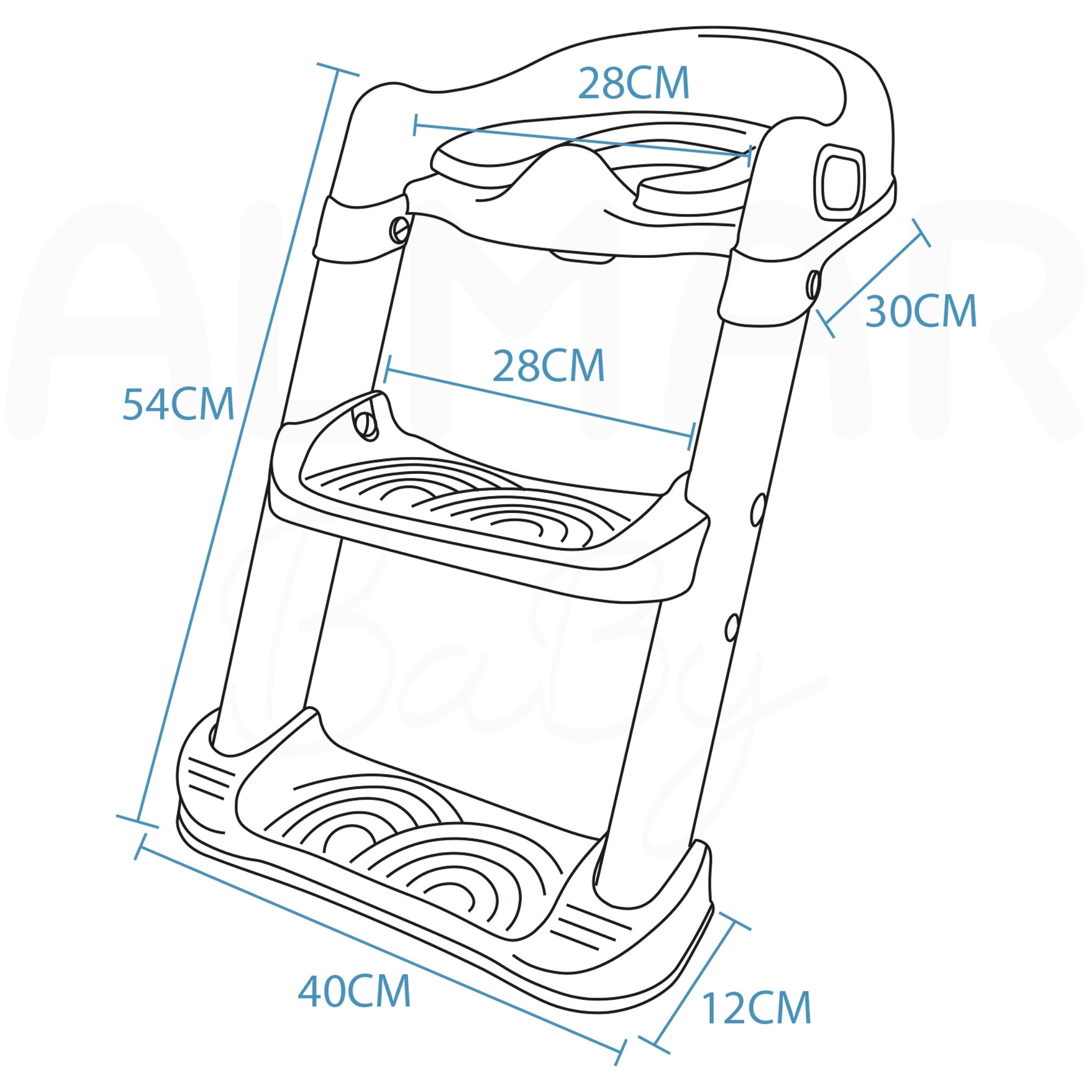 Adaptador WC con escalera plegable