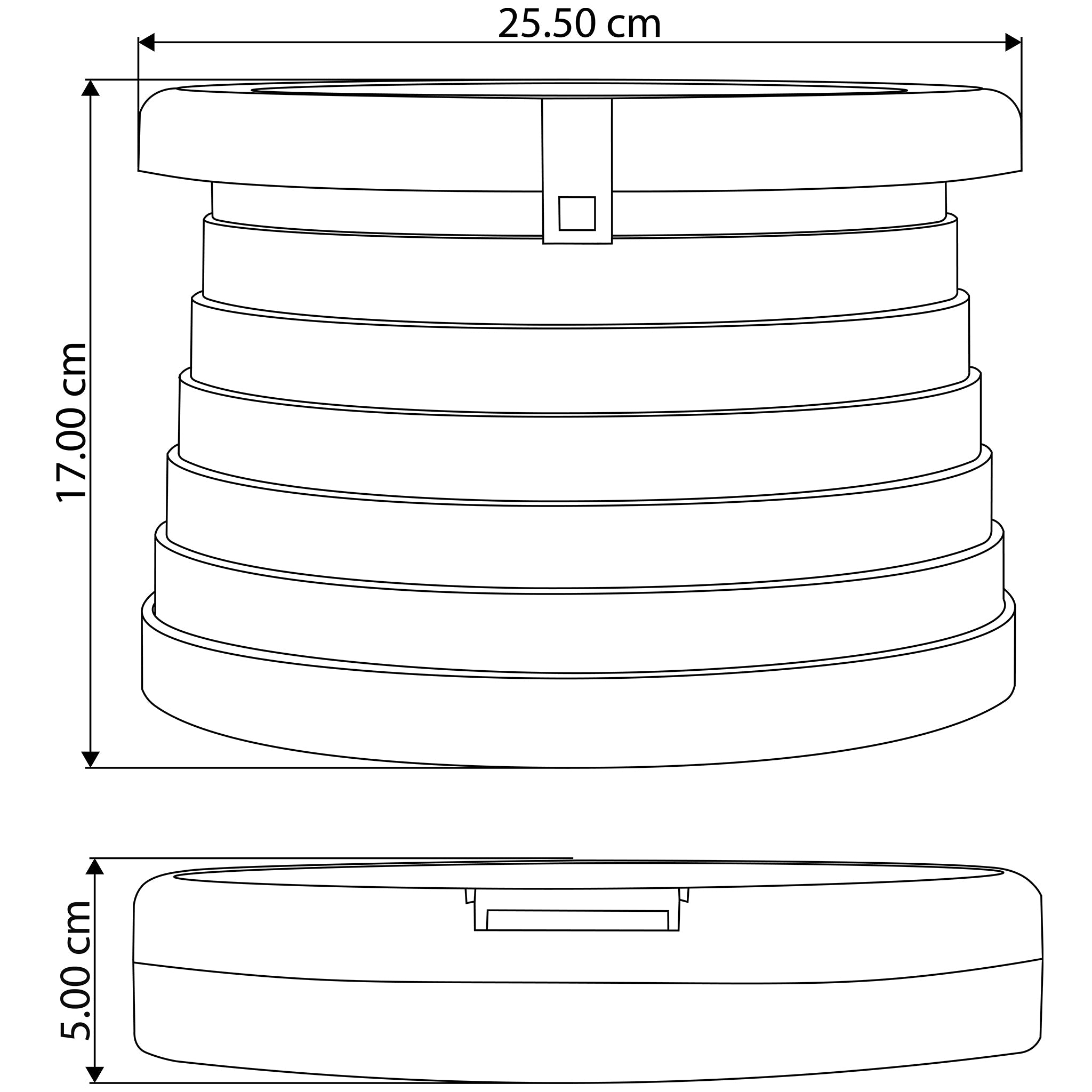 Orinal plegable portátil con tapa