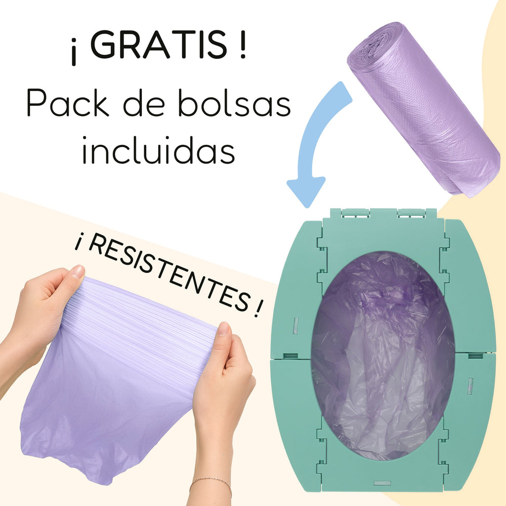 Orinal infantil de viaje con bolsas