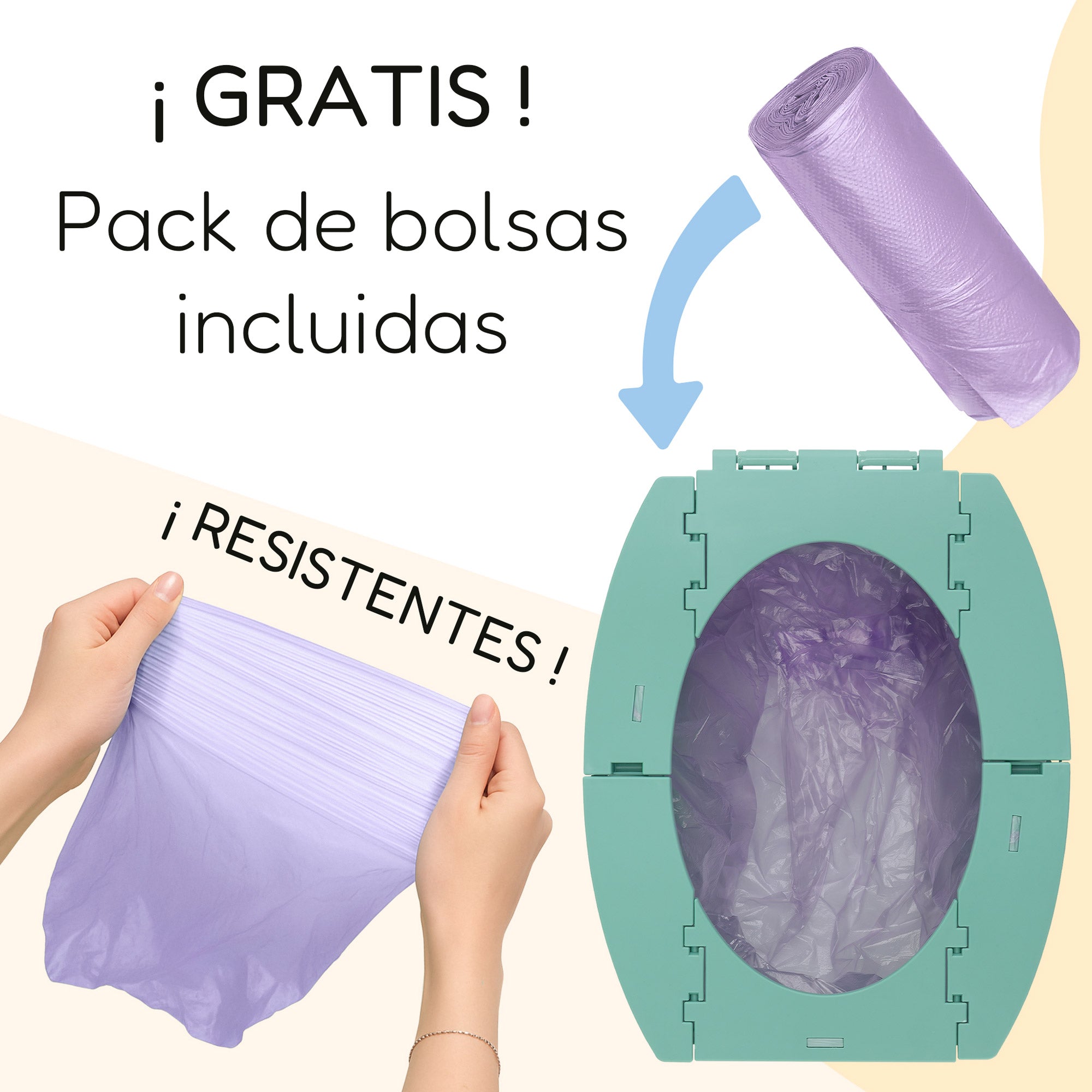 Orinal infantil de viaje con bolsas